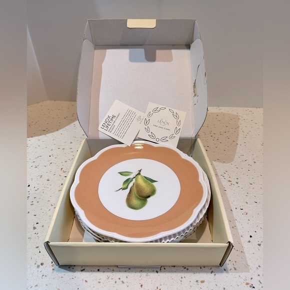 LENOX Orchard In Bloom Dessert Plates Set of 4 - Picture 8 of 12